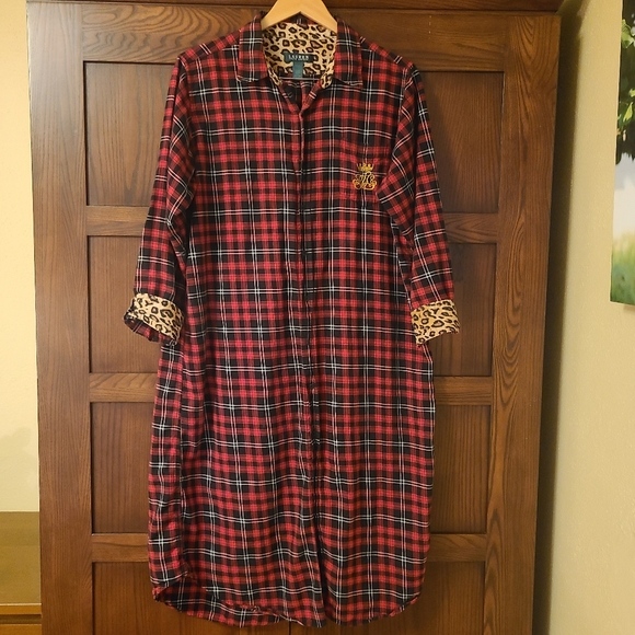 Lauren Ralph Lauren Other - Lauren Ralph Lauren Flannel Nightgown Plaid Small Medium